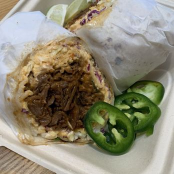 Chops - Flaming Boar burrito - Asian Fusion Near Me - Lynnwood, Washington