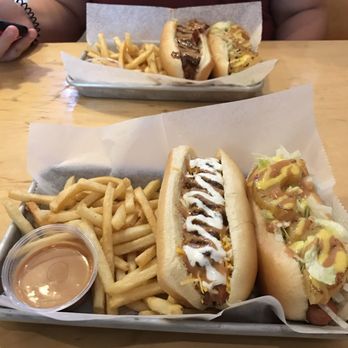 Sup Dogs - Ranchero & Hawaiian dog - New American Near Me - Chapel Hill, North Carolina Sup Dogs - Ranchero & Hawaiian dog - New American Near Me - Chapel Hill, North Carolina