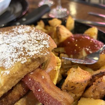 The Buff Restaurant - The best! French toast, chicken, bacon...like a badass breakfast sandwich with bomb home fries! Huge! portion i.e., leftovers! - Breakfast & Brunch Near Me - Boulder, Colorado The Buff Restaurant - The best! French toast, chicken, bacon...like a badass breakfast sandwich with bomb home fries! Huge! portion i.e., leftovers! - Breakfast & Brunch Near Me - Boulder, Colorado