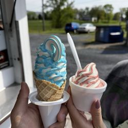 Pack's Frozen Custard - Blue goo and black cherry