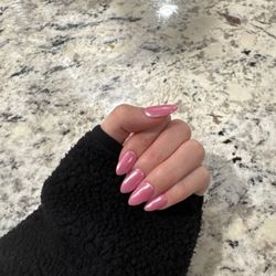 Flora De Nails & Spa - Dip Powder Full Set with chrome