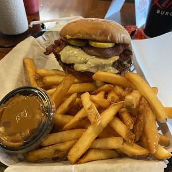 Killer Burger Cedar Hills - Teemah with an extra patty and peanut butter sauce for the fries. - Burgers Near Me - Beaverton, Oregon Killer Burger Cedar Hills - Teemah with an extra patty and peanut butter sauce for the fries. - Burgers Near Me - Beaverton, Oregon