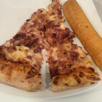Donna Lynn's Pizza - Pizza with bacon and a bread stick - Pizza Near Me - Murrysville, Pennsylvania