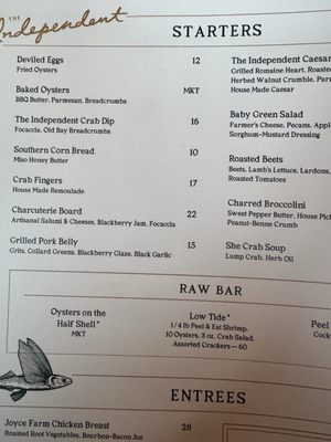 Menu photo 1 The Independent Georgetown, SC