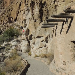 American Artists Gallery House - Pathway up to Cave Dwellings in Bandelier Nat. Park.