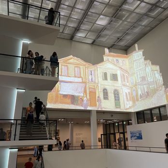 Van Gogh Museum - Interior with projection of works animated - Museums Near Me - Amsterdam, New Hampshire