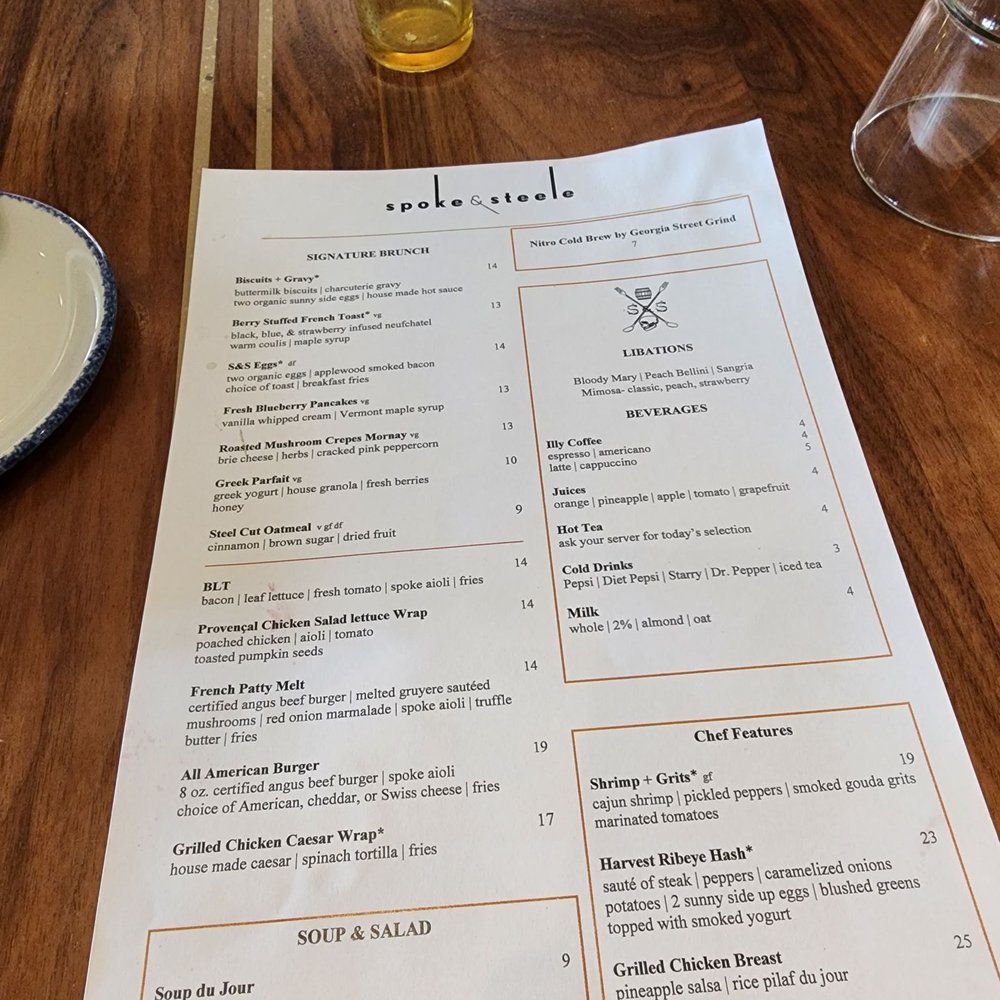 Spoke & Steele - Menu - American Near Me - Indianapolis, Indiana Spoke & Steele - Menu - American Near Me - Indianapolis, Indiana
