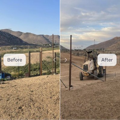 Before | After - We'll clear your property of tall trees, obstructive rocks or thick vegetation.When you need to prepare your land for future construction, look no further than Golden Blade Grading. We use state-of-the-art equipment to complete your project efficiently. There's no job too big or small for our team. Our land clearing/leveling services include:
Grading | Excavation | Pavers | Demolition | Concrete | Driveways | More Before | After - We'll clear your property of tall trees, obstructive rocks or thick vegetation.When you need to prepare your land for future construction, look no further than Golden Blade Grading. We use state-of-the-art equipment to complete your project efficiently. There's no job too big or small for our team. Our land clearing/leveling services include:
Grading | Excavation | Pavers | Demolition | Concrete | Driveways | More