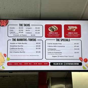 The Taco Station - Menu (June 2024) - Tacos Near Me - Tustin, California