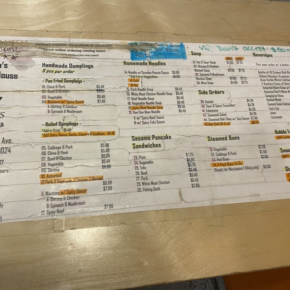 Vanessa's Dumpling House - Menu - Chinese Near Me - New York, New York Vanessa's Dumpling House - Menu - Chinese Near Me - New York, New York