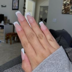 Cathys Nails - Full set, square French tips