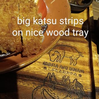 Kobuta And Ookami - Neat pyrographic wooden tray to expedite efficient serving and waitoring - Japanese Near Me - Seattle, Washington