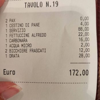 Alfredo alla Scrofa - They accidentally overcharged us by A LOT. But we sent an email, returned, and were refunded in cash. - Italian Near Me - Rome, RM Alfredo alla Scrofa - They accidentally overcharged us by A LOT. But we sent an email, returned, and were refunded in cash. - Italian Near Me - Rome, RM
