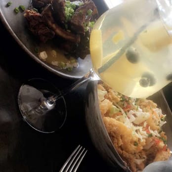 One Dine - Crispy pork ribs & Cornmeal crusted calamari - New American Near Me - New York, New York One Dine - Crispy pork ribs & Cornmeal crusted calamari - New American Near Me - New York, New York