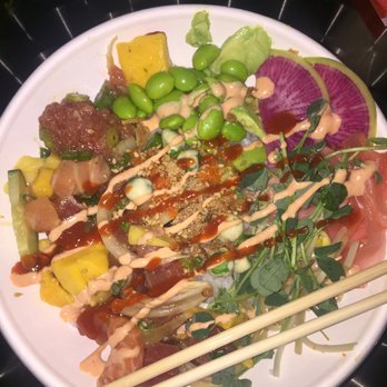 ZenFish - Built my own bowl with house tuna and salmon. The sauces were phenomenal, you cannot just have one! - Poke Near Me - Durham, North Carolina ZenFish - Built my own bowl with house tuna and salmon. The sauces were phenomenal, you cannot just have one! - Poke Near Me - Durham, North Carolina