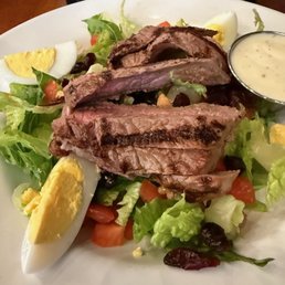 Chopped salad with steak