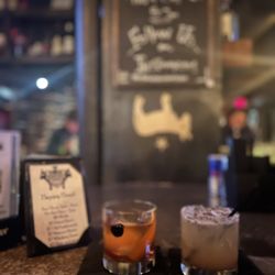 The Blind Donkey - Oscar made good Old Fashioned and Whiskey Sour.