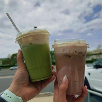 Lagu Cafe - Banana matcha and Sakura latte - Cafes Near Me - Irvine, California Lagu Cafe - Banana matcha and Sakura latte - Cafes Near Me - Irvine, California