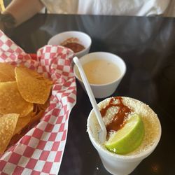 Mata's Lunchbox Taqueria - Elote- was 4/5! White queso was 10/10. It was sooo flavorful and not just bland melted cheese.