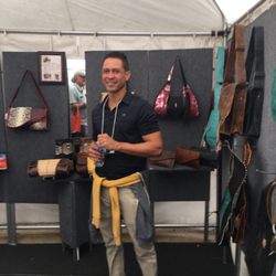 L & A Nails - Artist from Miami/Columbia @ Reston Art Fair who made & sold Kate & I our cleverly designed purses. Hard to resist!