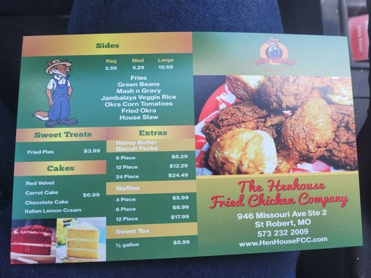Menu photo 7 The Hen House Fried Chicken Saint Robert, MO Menu photo 7 The Hen House Fried Chicken Saint Robert, MO