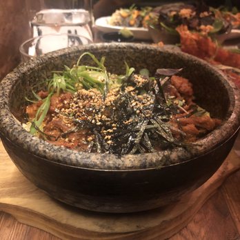 Barn Joo 35 - Spicy Pork Stone Bowl - Korean Near Me - New York, New York Barn Joo 35 - Spicy Pork Stone Bowl - Korean Near Me - New York, New York