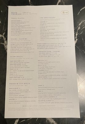 Menu photo 1 UMI by Eden Glendale, CA Menu photo 1 UMI by Eden Glendale, CA