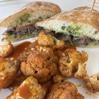 Bushfire Kitchen - Gaucho steak sandwich, roasted Korean cauliflower - American Near Me - Brea, California