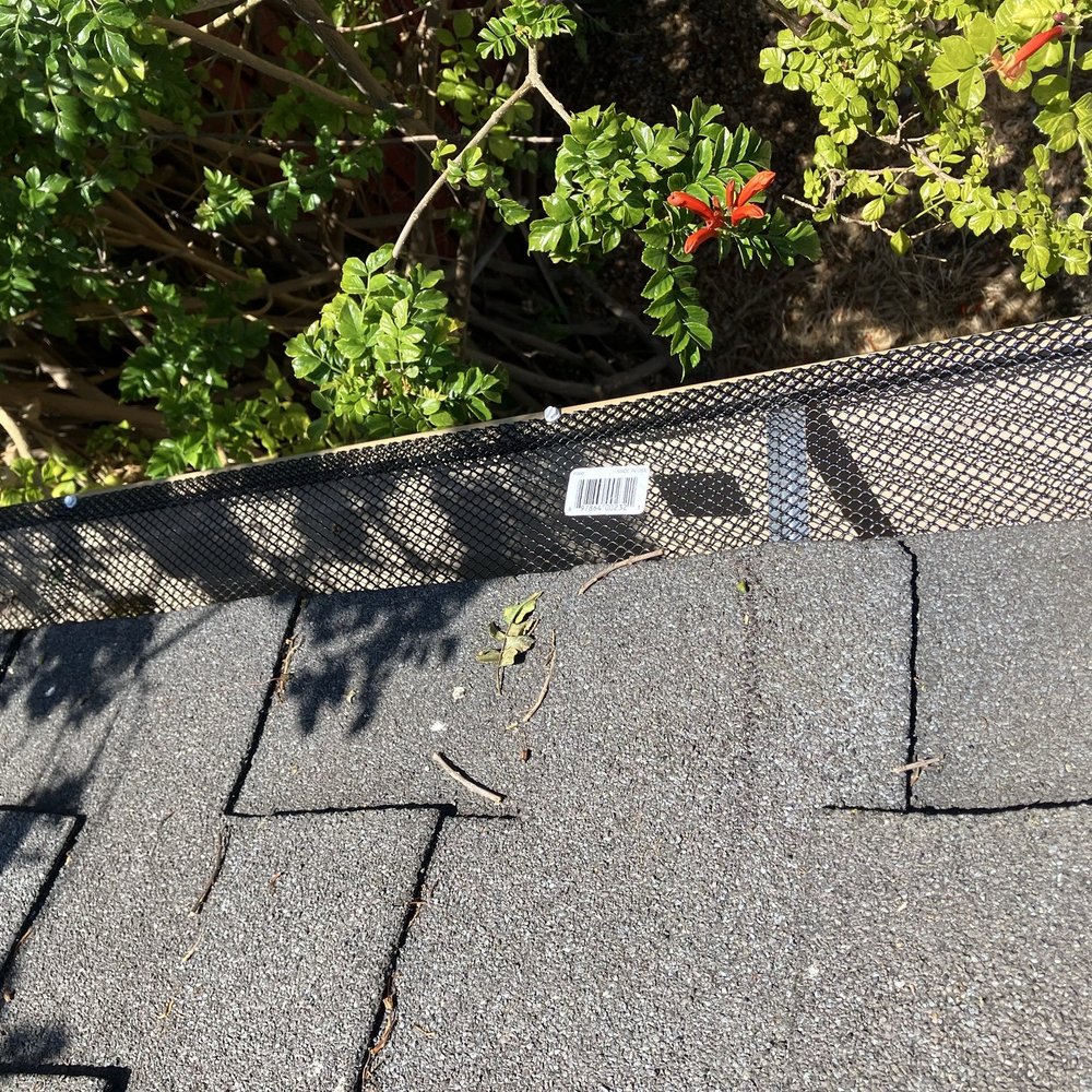 Leaf guards over gutters Leaf guards over gutters