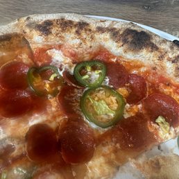 Pepperoni and jalapeño pizza Pepperoni and jalapeño pizza