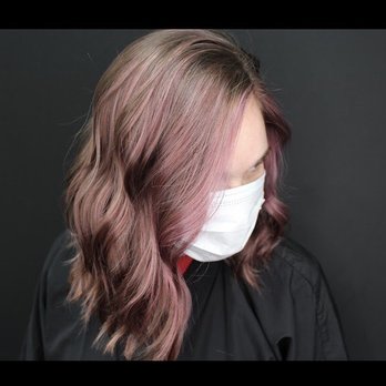 Innovative Looks - Rose gold/lavender balayage - Hair Salons Near Me - Houston, Texas