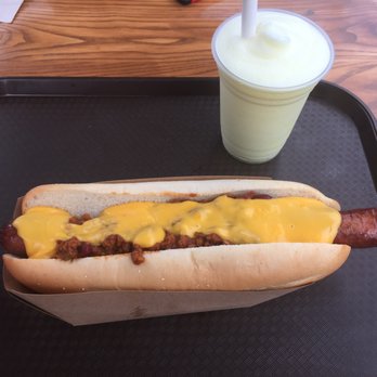 Dockside Diner - Chili-Cheese Foot Long Hot Dog - Fast Food Near Me - Lake Buena Vista, Florida