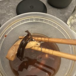 Hot and sour soup with metal scouring pad