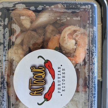 Al Toque Peruvian Kitchen - Mixed the chicken and shrimp saltado. - Peruvian Near Me - Oceanside, California Al Toque Peruvian Kitchen - Mixed the chicken and shrimp saltado. - Peruvian Near Me - Oceanside, California