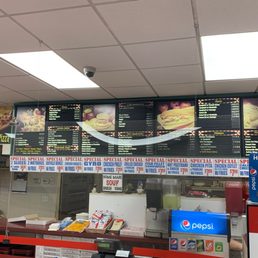 menus and prices on the wall