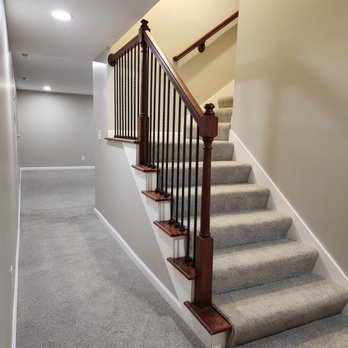 Squeak Stoppers - Nashville - Carpet and new staircase installation, guaranteed squeak free! Along with staining and painting of new handrails and skirtboards. - Flooring Near Me Squeak Stoppers - Nashville - Carpet and new staircase installation, guaranteed squeak free! Along with staining and painting of new handrails and skirtboards. - Flooring Near Me