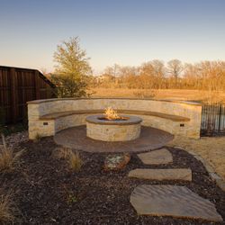 Dallas Outdoor Kitchens - Fire pit and Belgard Pavers, Prosper, TX