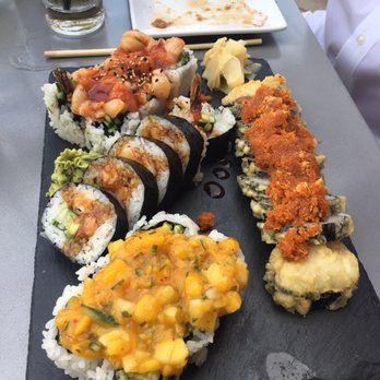 Screaming Tuna - Mango, volcano, no name, and shrimp tempura rolls - Sushi Bars Near Me - Milwaukee, Wisconsin