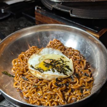 Grill Nine - Truffle Jjapagetti with Fried Egg - really good! - Korean Near Me - Las Vegas, Nevada