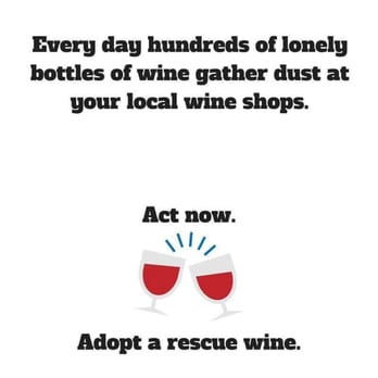 H & H Beverage - two glasses of wine with the words, every day hundreds of lonely bottles of wine gather dust at your local wine - Beer, Wine & Spirits Near Me - Abilene, Texas