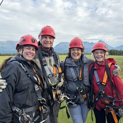 Four of us in this group. One participant was 86!  She set the record for their oldest rider!