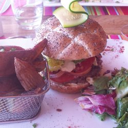 Les Palmiers - A killer burger...so good. I may have another before I go home.