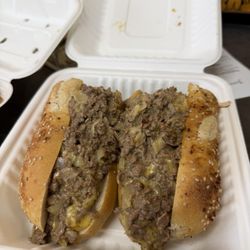 Gouldsburger's - Cheesesteak with cooper sharp and onions.