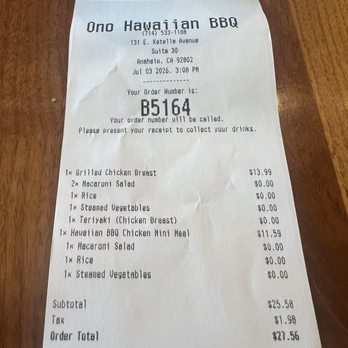 Ono Hawaiian BBQ - Hawaiian Near Me - Anaheim, California