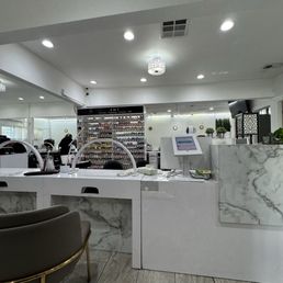 The Nail shop is very trendy and always has good music playing . The Nail shop is very trendy and always has good music playing .