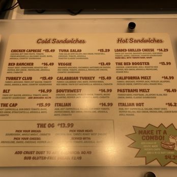 Crust Toast and Sandwich - Menu 7/26 - Sandwiches Near Me - Riverside, California