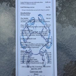 the menu for the event
