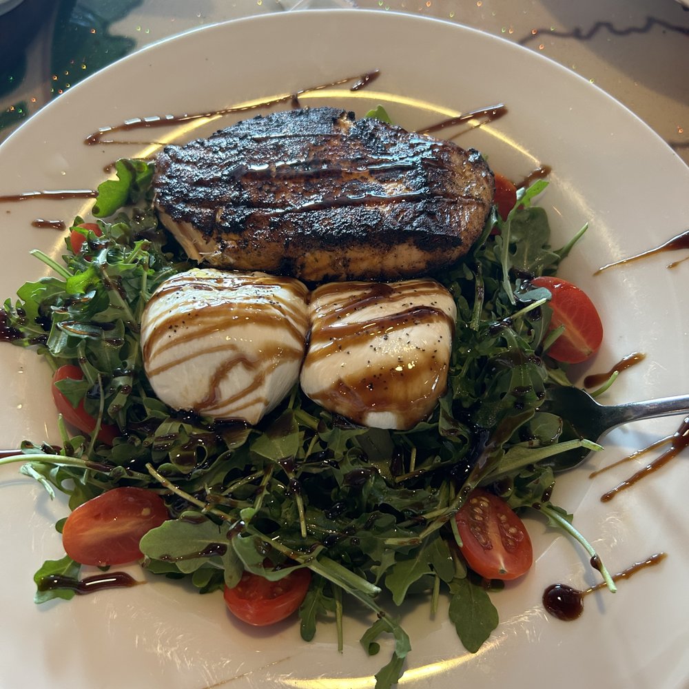 Via Appia - Burrata Salad, with Salmon - Italian Near Me - Wilbraham, Massachusetts Via Appia - Burrata Salad, with Salmon - Italian Near Me - Wilbraham, Massachusetts