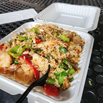 Troutdale Station - Esan Thai - basil fried rice w/ shrimp - Seafood Near Me - Troutdale, Oregon Troutdale Station - Esan Thai - basil fried rice w/ shrimp - Seafood Near Me - Troutdale, Oregon