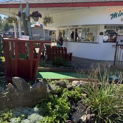 Allison's Mini Golf Course - The hardest hole (and the ticket booth)